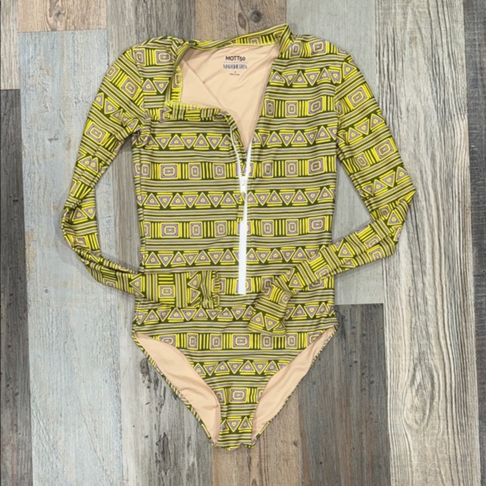 Mott50 Margherita Geometric Zip Swimsuit